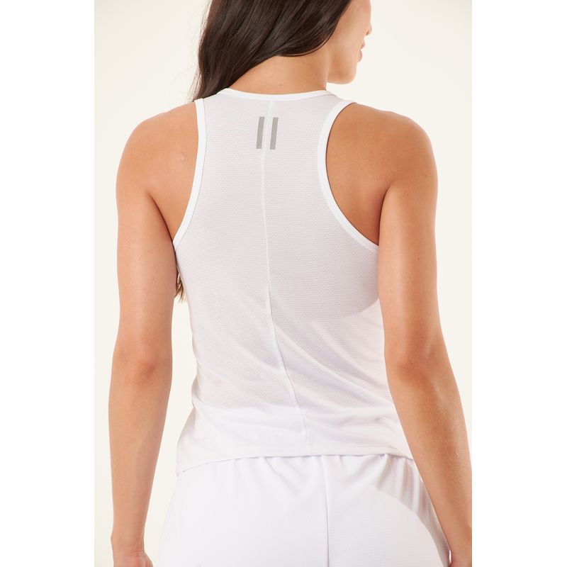 BELIFE - Camiseta deportiva manga sisa blanca para mujer