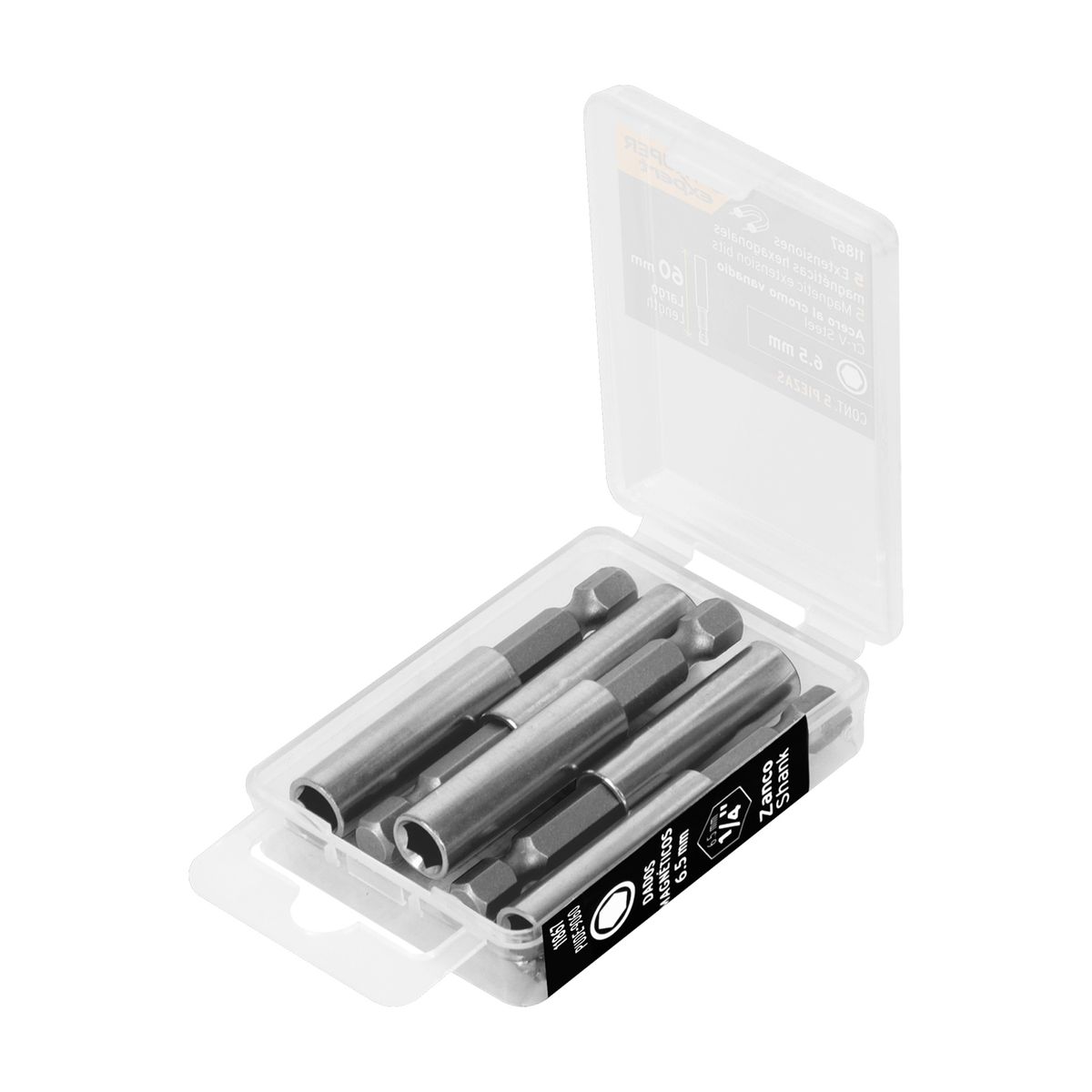 TRUPER - Set 5 Extensiones Puntas Magnética 14 Largo 60 Mm Truper
