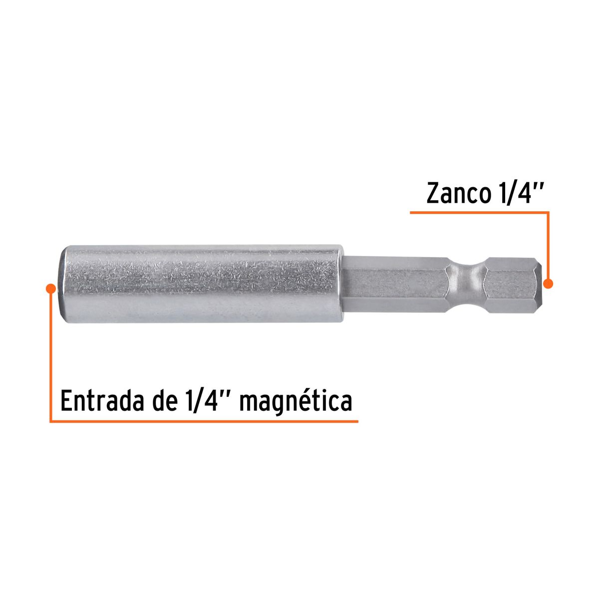 TRUPER - Set 5 Extensiones Puntas Magnética 14 Largo 60 Mm Truper