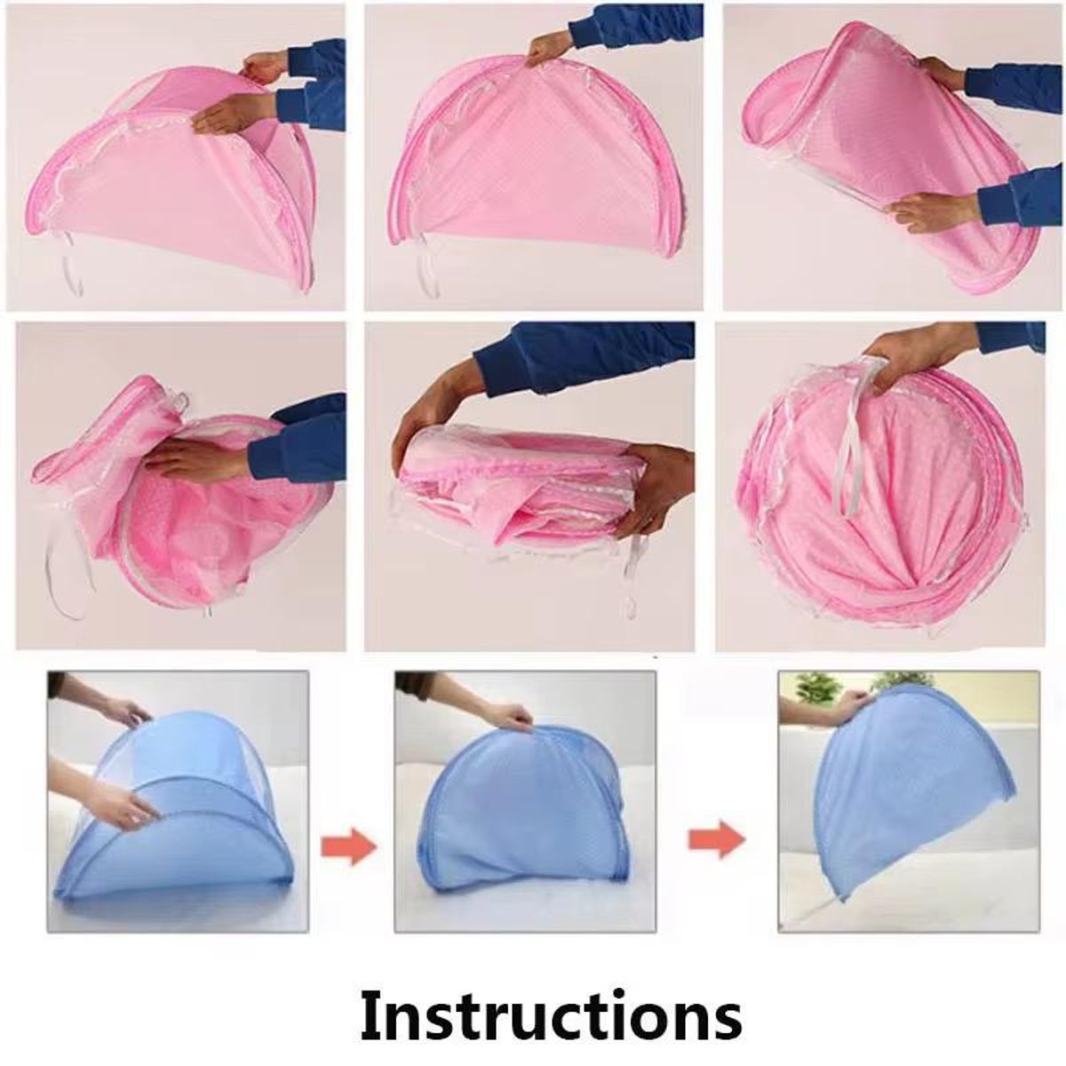 LANZURY IMPORTACIONES - CUNA MOSQUITERO PARA BEBE - ROSA