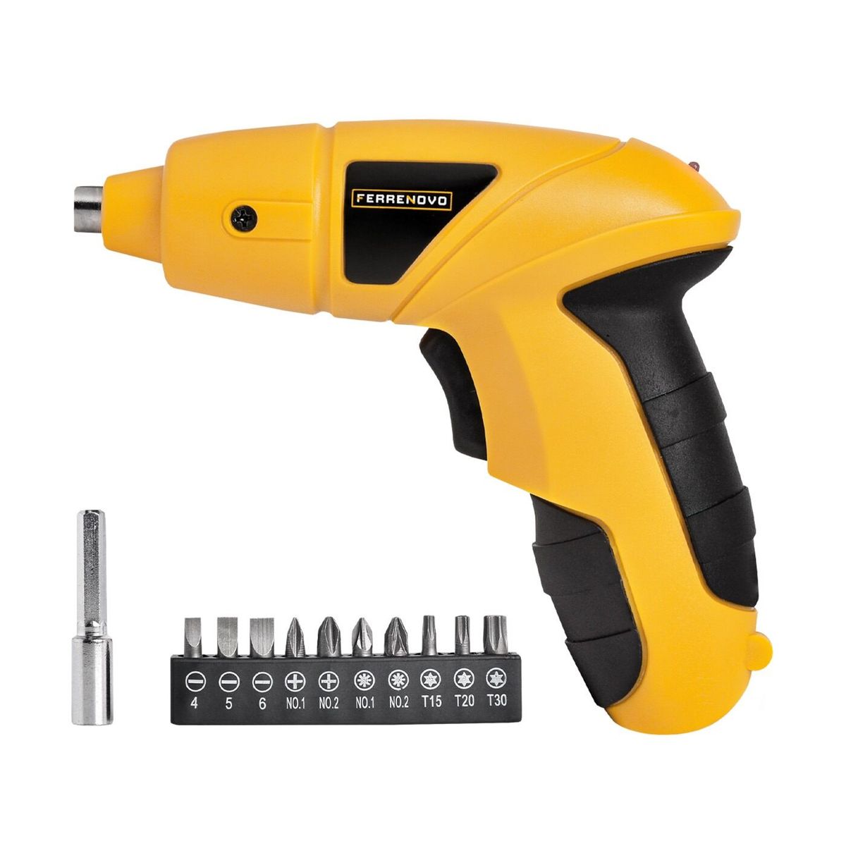 FERRENOVO - Destornillador Inalámbrico Ferrenovo con Carga USB + 10 Puntas
