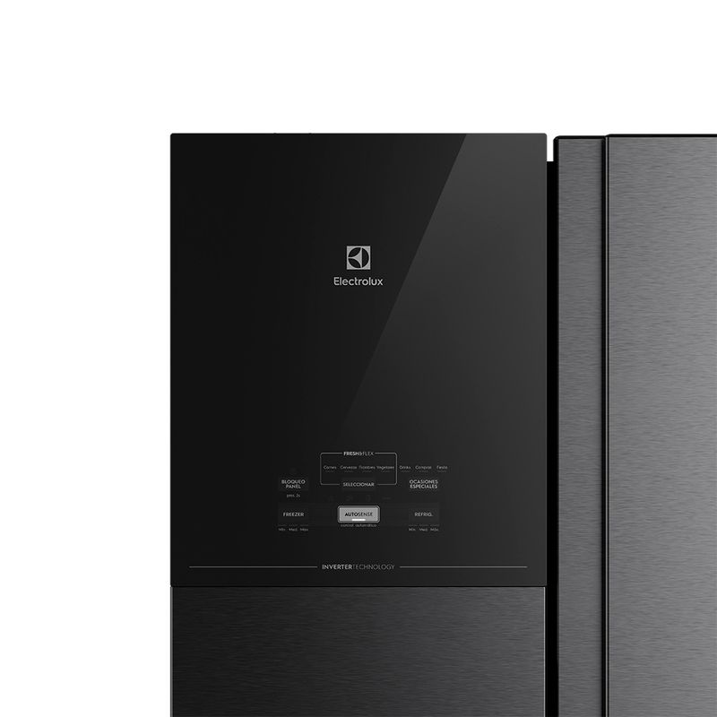 ELECTROLUX - Nevecón Electrolux no frost side by side 619L Inverter Negro ERS65F1C5BB