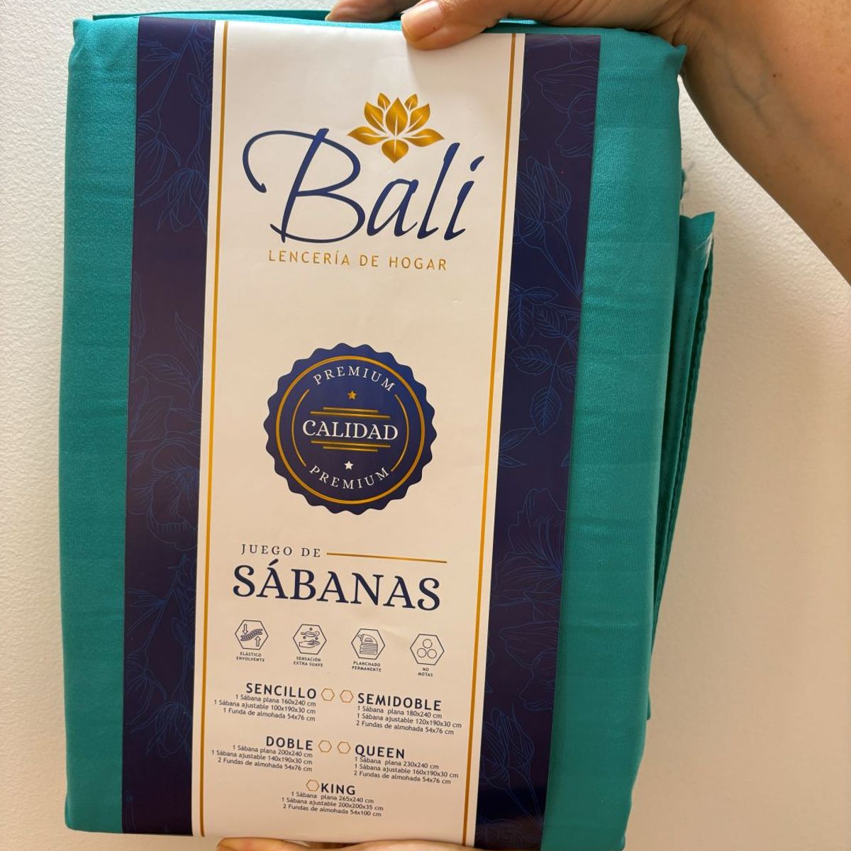 BALI - Sabanas Cama Doble Turquesa Calidad Premium