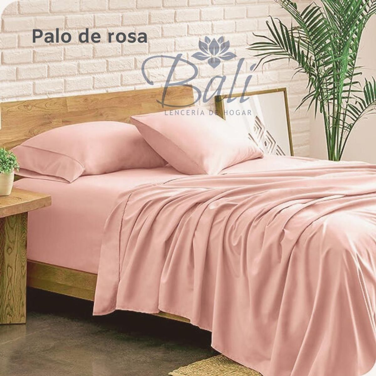 BALI - Sabanas Cama Doble Palo de Rosa Calidad Premium