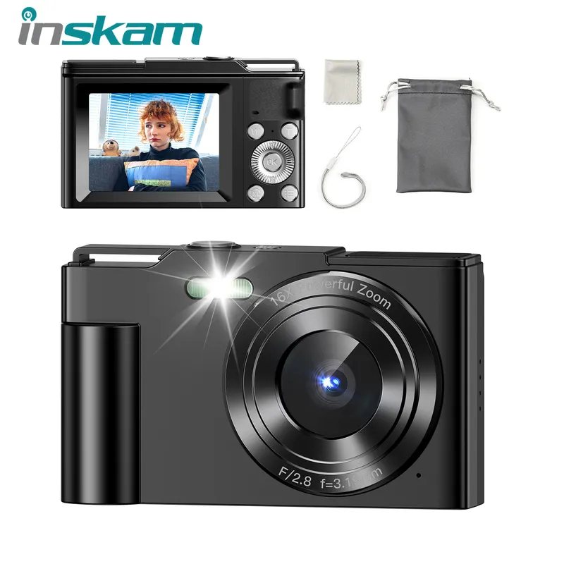 GENERICO - Cámara Digital 1080 48 Mp 2.4 Pulgadas Zoom16x Tarjeta 64gb no incluida Aleezi negro