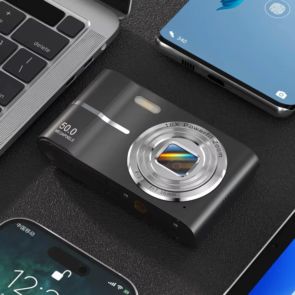 GENERICO - Cámara Digital 1080 48 Mp 2.4 Pulgadas Zoom16x Tarjeta 64gb no incluida Aleezi negro