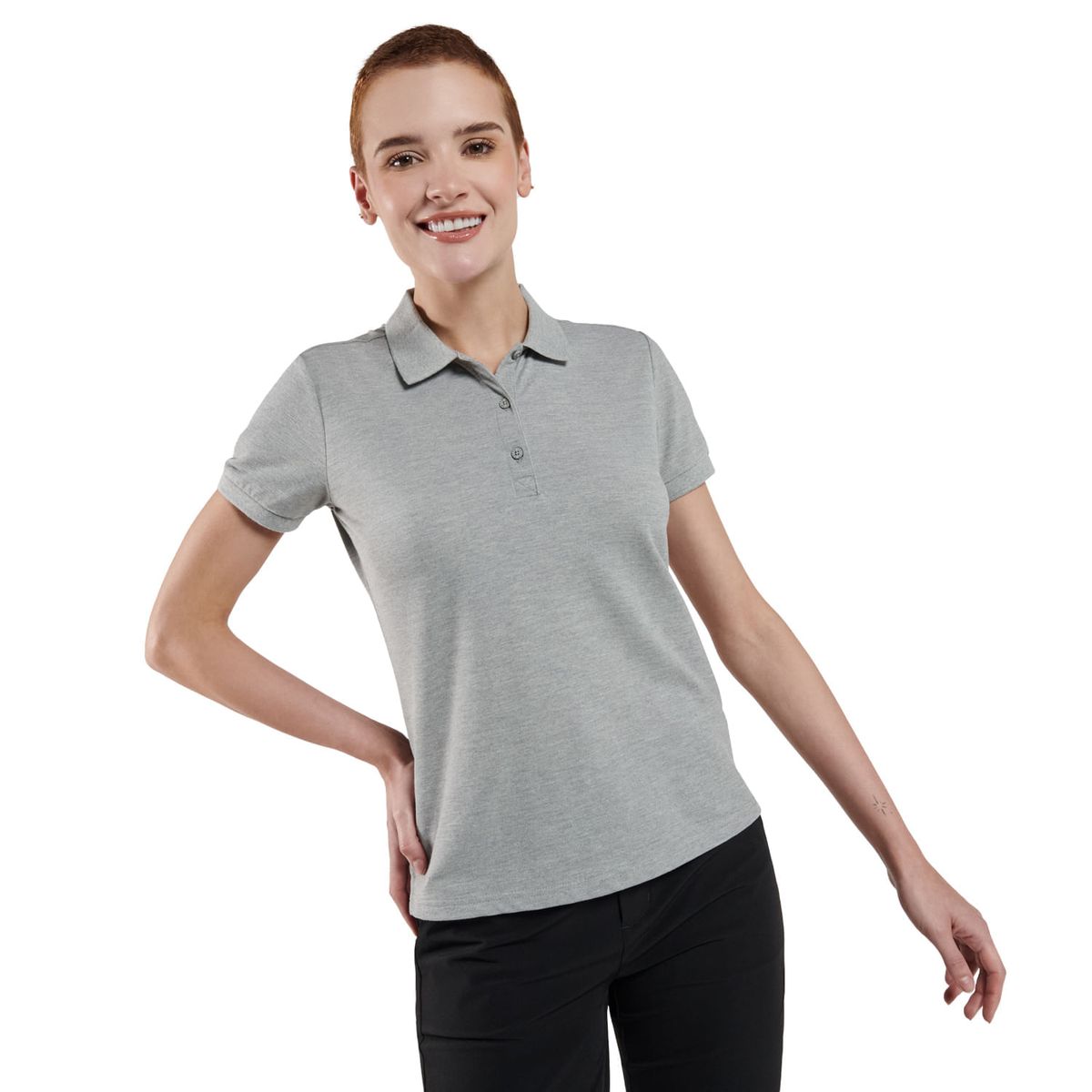 TOTTO - Camiseta Tipo Polo Para Mujer Gris Masara Totto