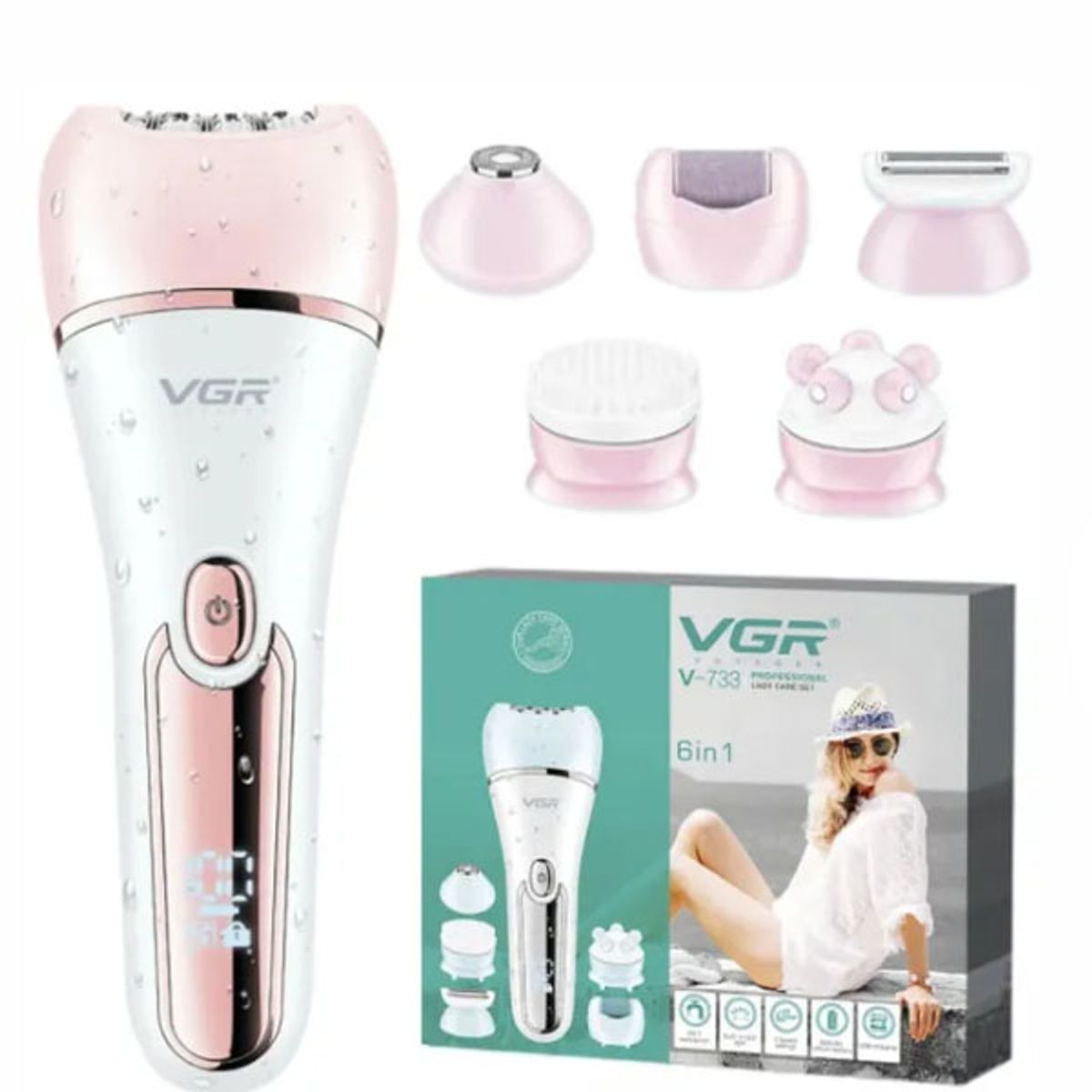 VGR - DEPILADORA PARA MUJER VGR 6 EN 1