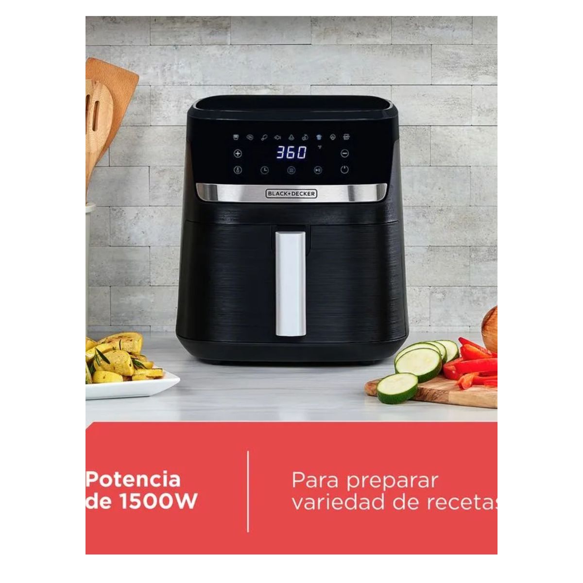BLACK+DECKER - Freidora de aire Black+Decker PURIFRY 55Lts