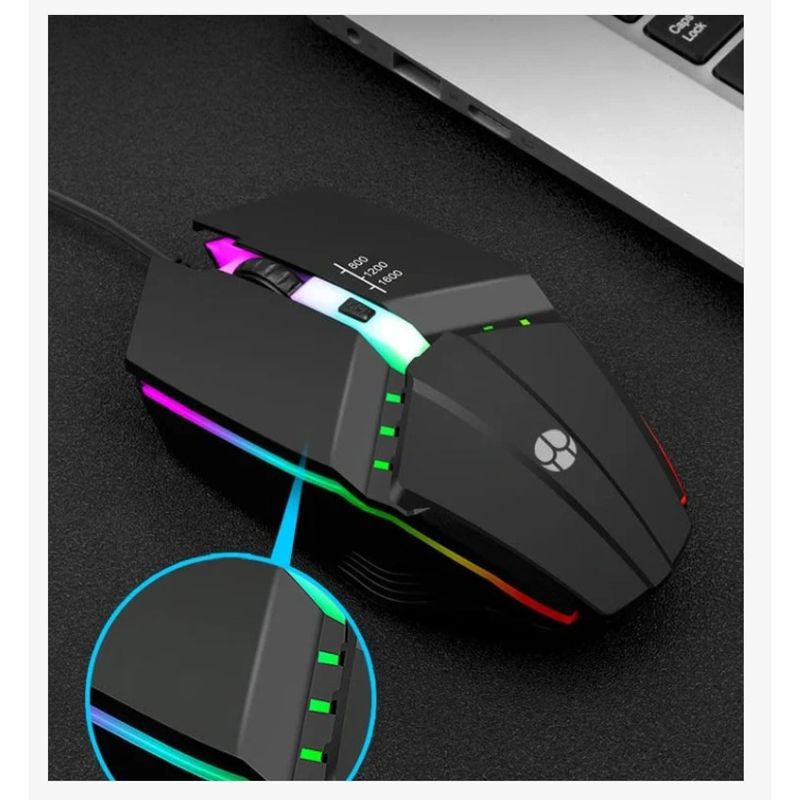 GENERICO - Mouse Gamer X3 Ergonómico con DPI Ajustable  Comodidad y Precisión para Todo Tipo de Uso