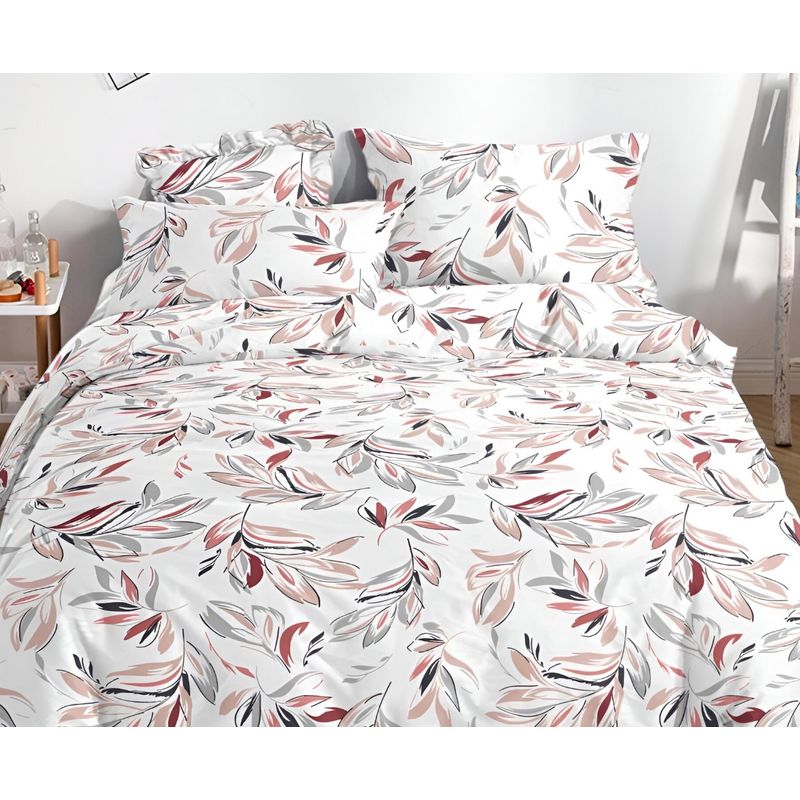 BALI - Duvet Doble Faz - Funda de Plumón Sencillo Palo de Rosa Flores