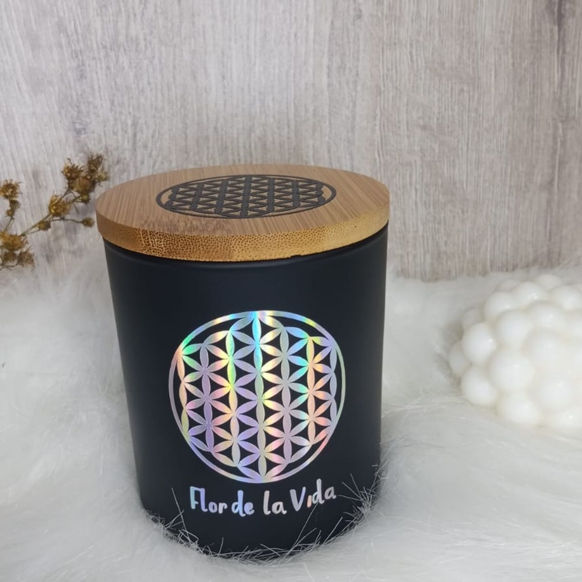 VELA - Vela Premium Flor de la Vida  Armonía y Lujo Consciente