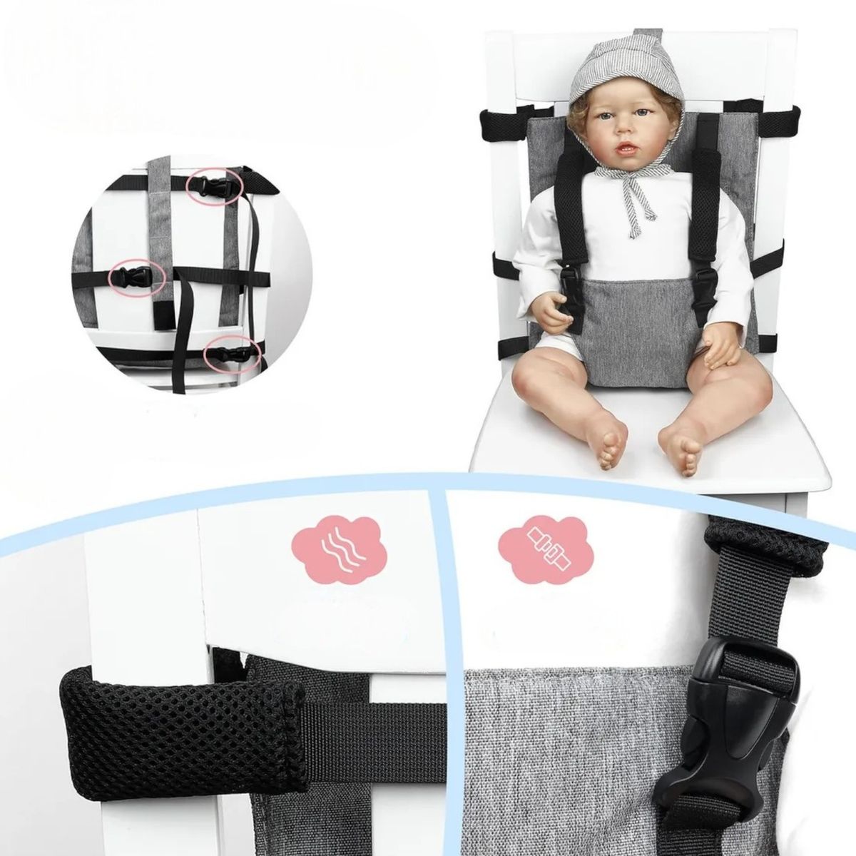 GENERICO - Cinturon De Seguridad Ajustable Para Bebe