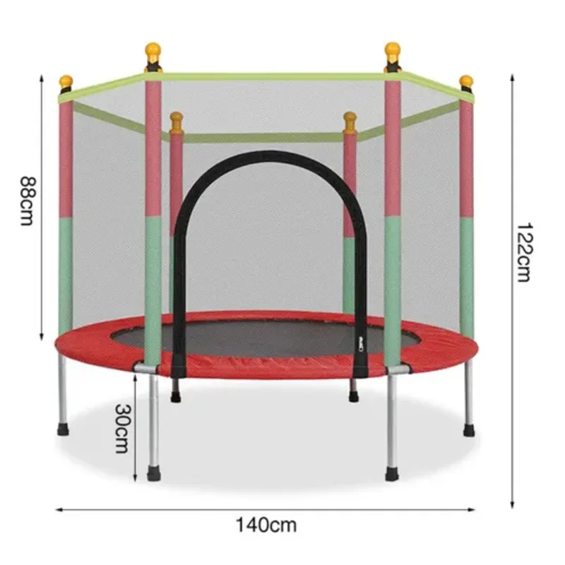 LITTLE ME - Trampolín Niños Brinca Brinca Saltarin Cama Elastica 70kg Negro Rojo