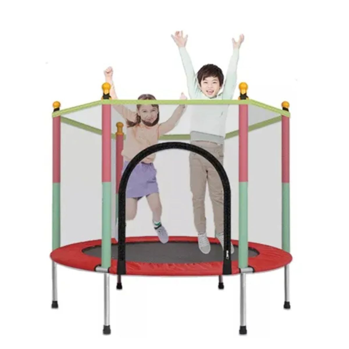 LITTLE ME - Trampolín Niños Brinca Brinca Saltarin Cama Elastica 70kg Negro Rojo