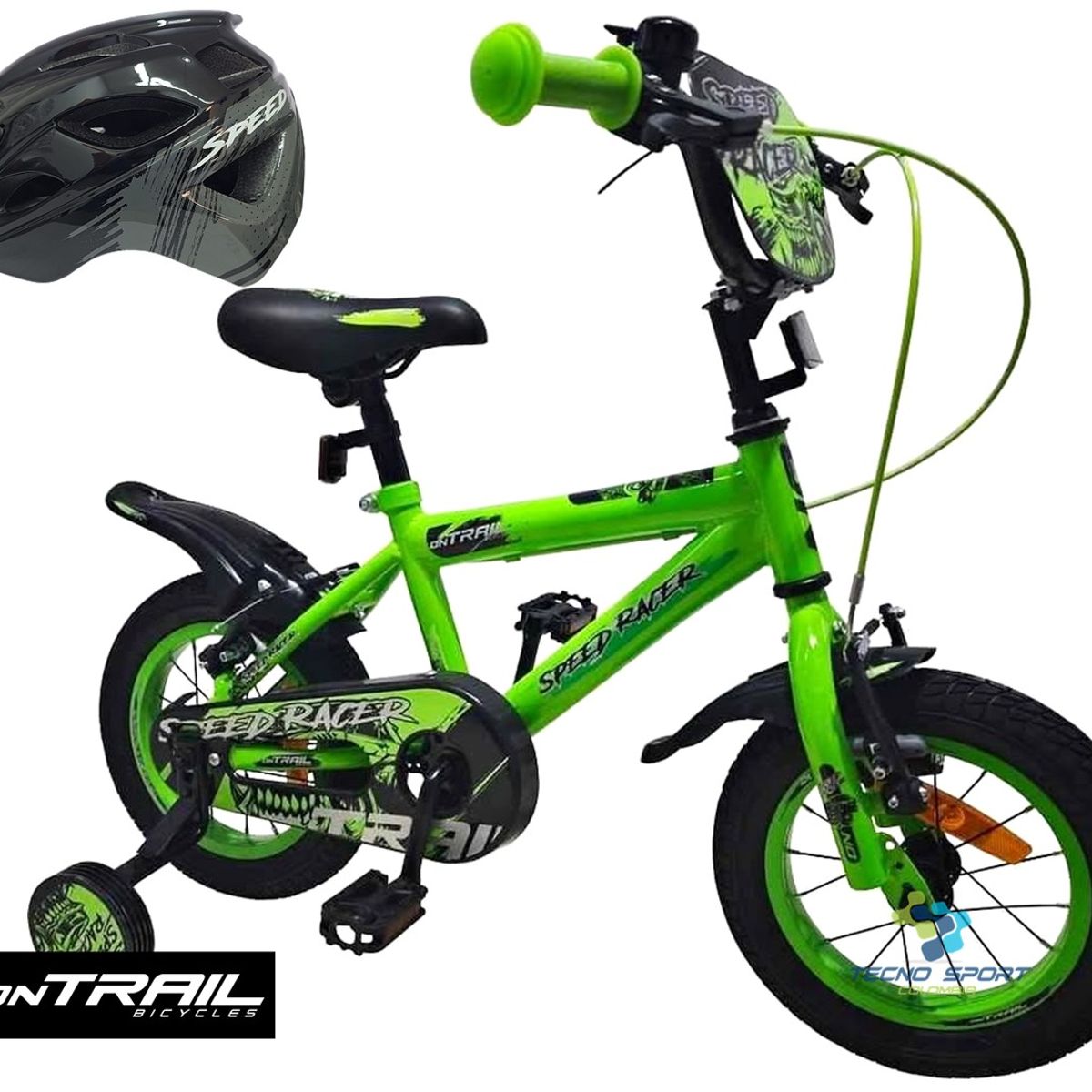 ONTRAIL - Bicicleta + casco Niño Niña ONTRAIL Rin 12 Accesorios