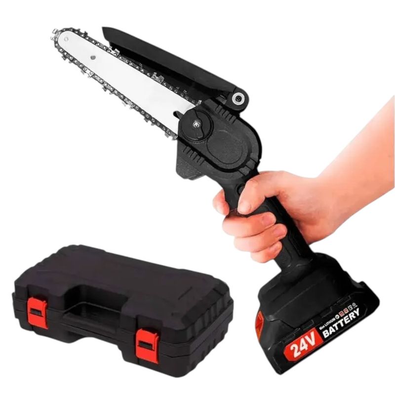 GENERICO - Sierra Electrica Portatil 24V Para Tala Poda Y Jardineria