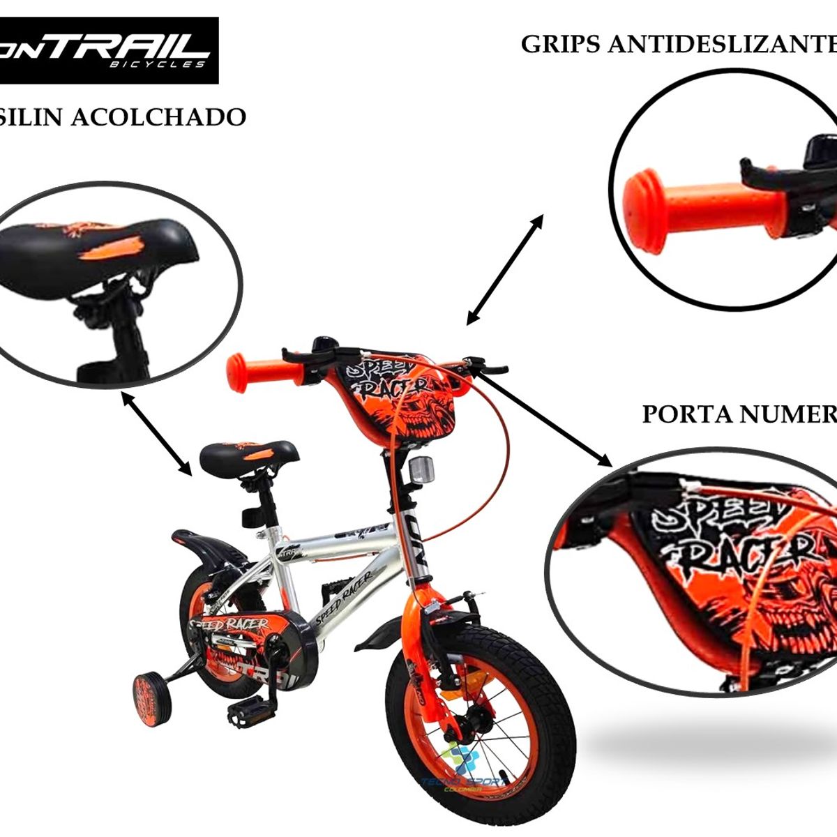 ONTRAIL - Bicicleta Niño Niña Ontrail Rin 12 Con Accesorios