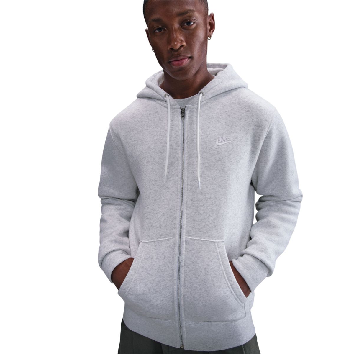 NIKE - Hoodie Nike Club Bb Fz Hoodie Hombre-Blanco