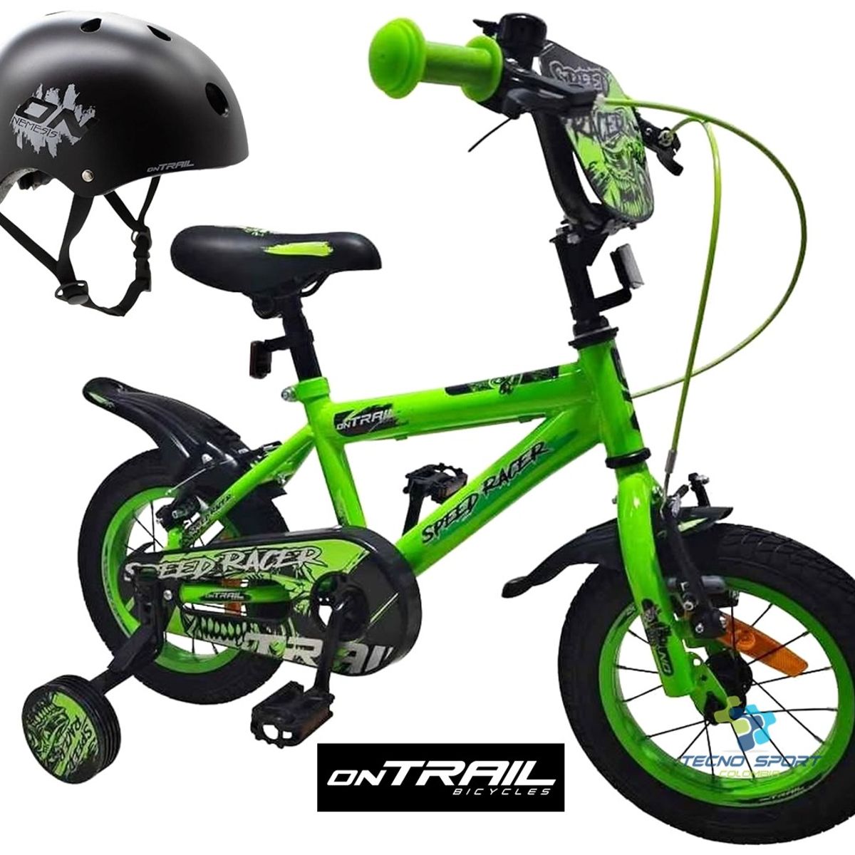 ONTRAIL - Bicicleta + casco Niño Niña ONTRAIL Rin 12 Accesorios