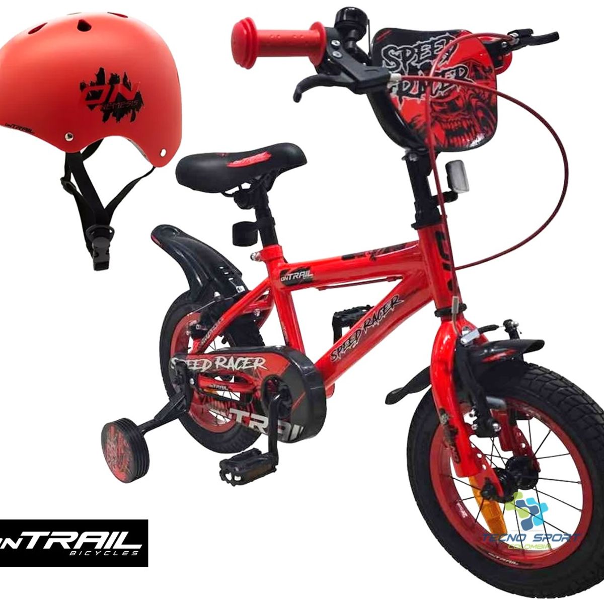 ONTRAIL - Bicicleta + casco Niño Niña ONTRAIL Rin 12 Accesorios