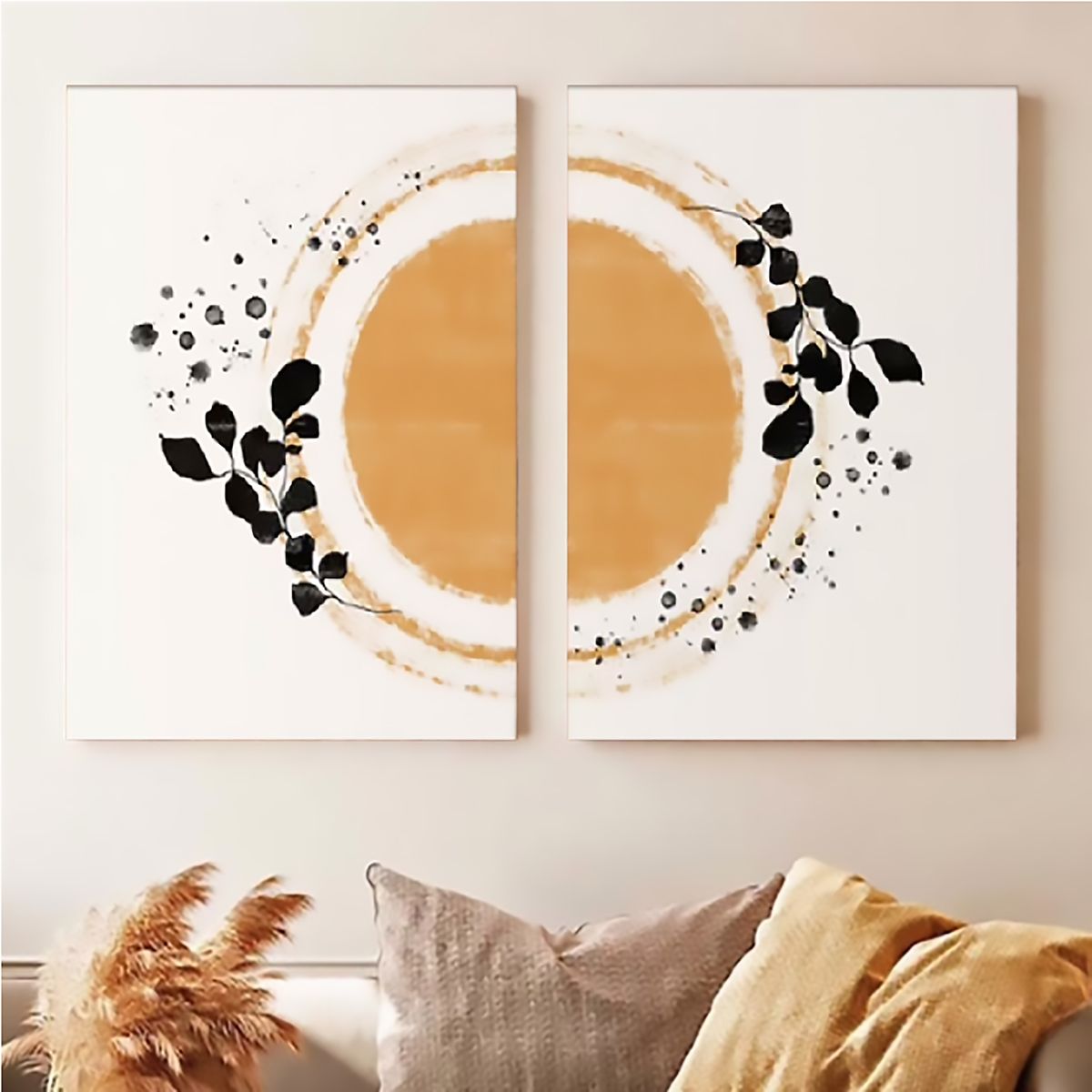 HOMUS - Cuadro Diptico Canvas Sun 70 X 50 X 2 Cms