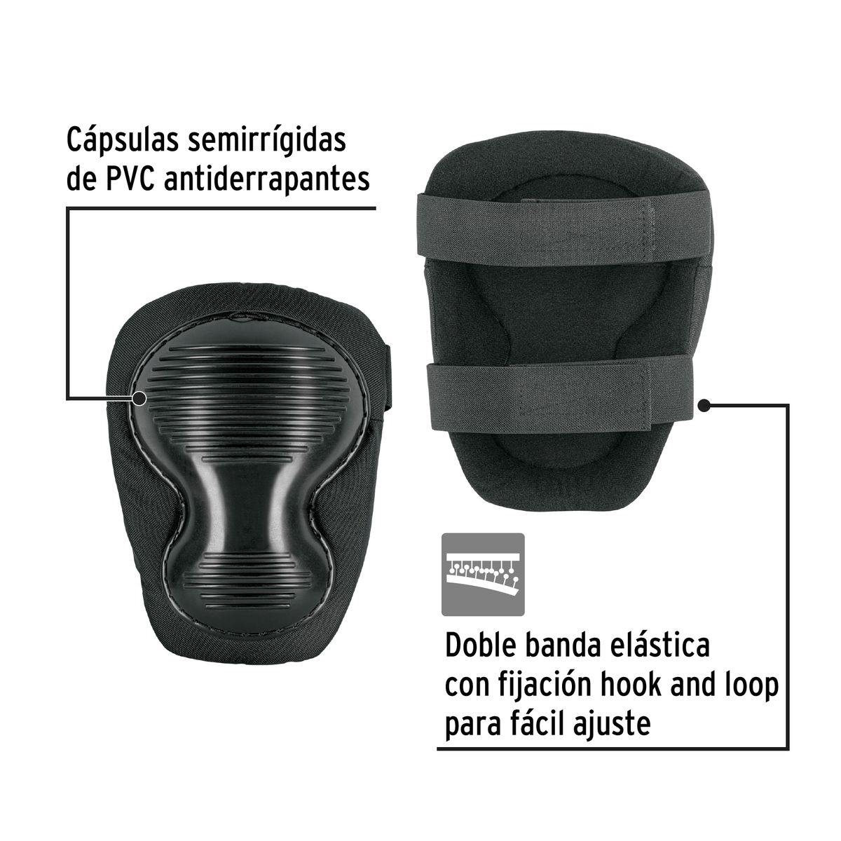 PRETUL - Rodilleras Antideslizante Doble Cápsula Pretul Instalaciones