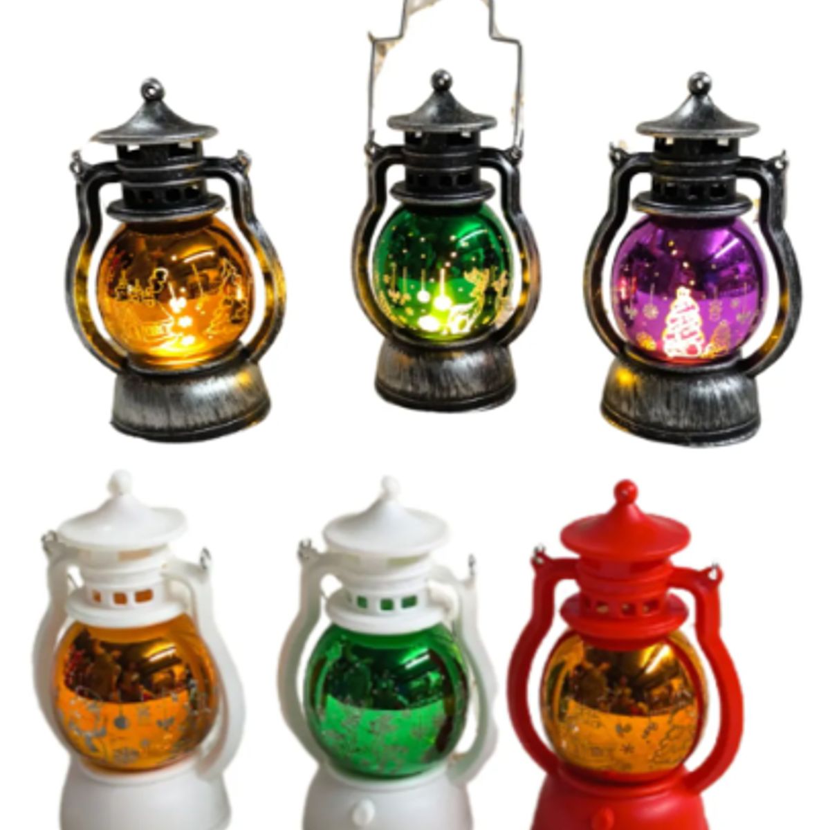 IKSA - Faroles Navideños x 4  Decoracion Magica