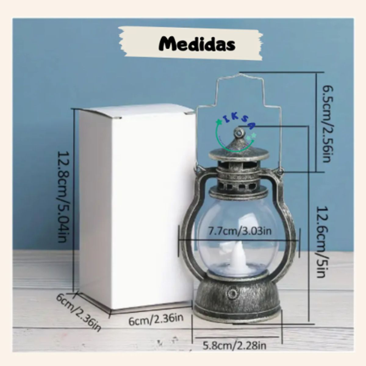 IKSA - Faroles Navideños x 4  Decoracion Magica