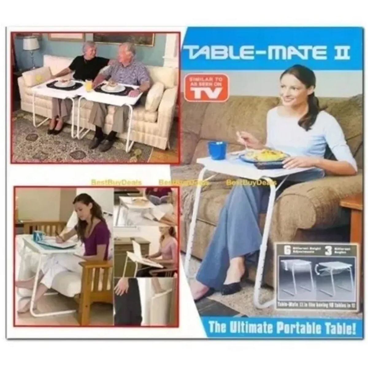 GENERICO - Mesa Table Mate Ajustable Multiusos Portátil Plegable