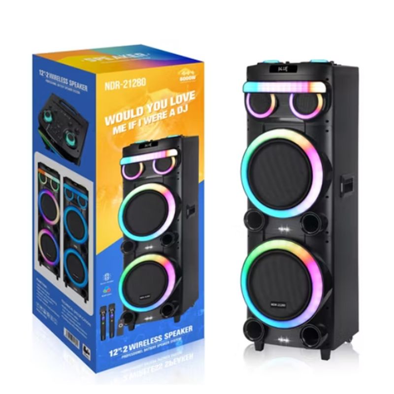 GENERICO - Parlante De Sonido Torre Ndr-21280 Con Micrófonos Y Control