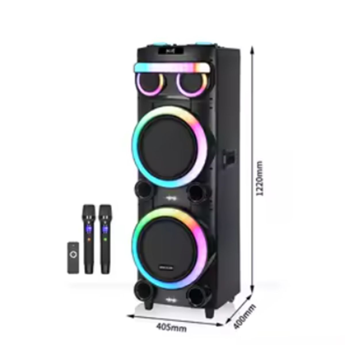 GENERICO - Parlante De Sonido Torre Ndr-21280 Con Micrófonos Y Control