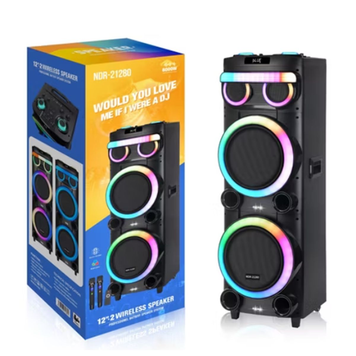 GENERICO - Torre De Sonido NDR-21280 Parlante Con Bluetooth