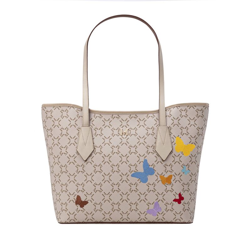 MARIO HERNANDEZ - Tote Alas Mediano Beige Primario Mariposas