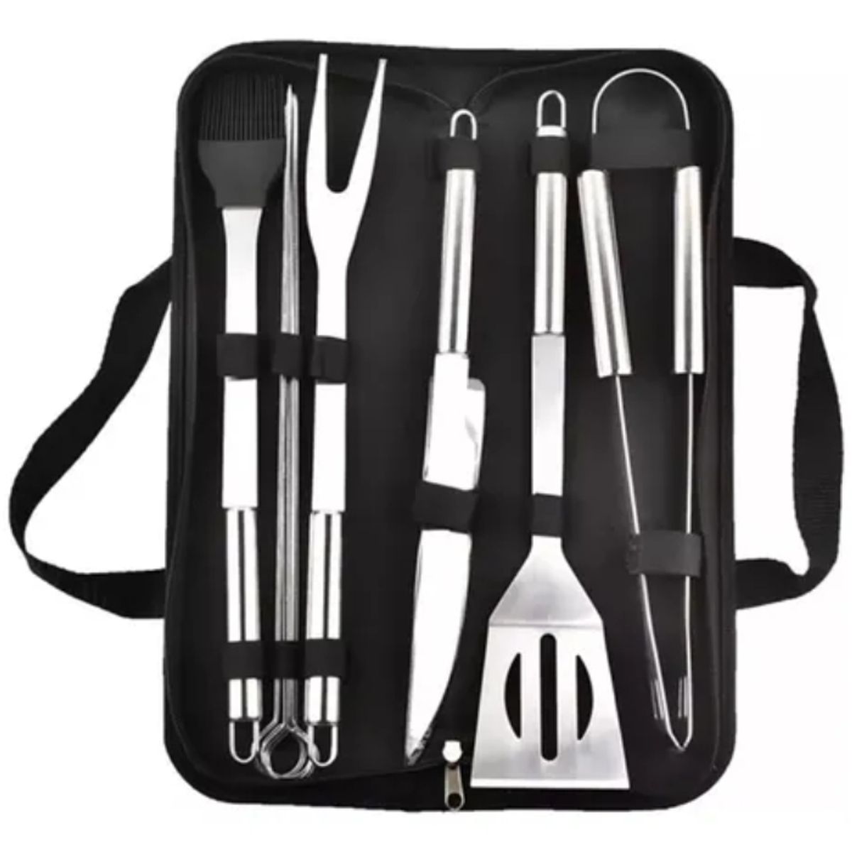 GENERICO - Juego De Herramientas De Barbacoa De Acero Inoxidable 9 Piez