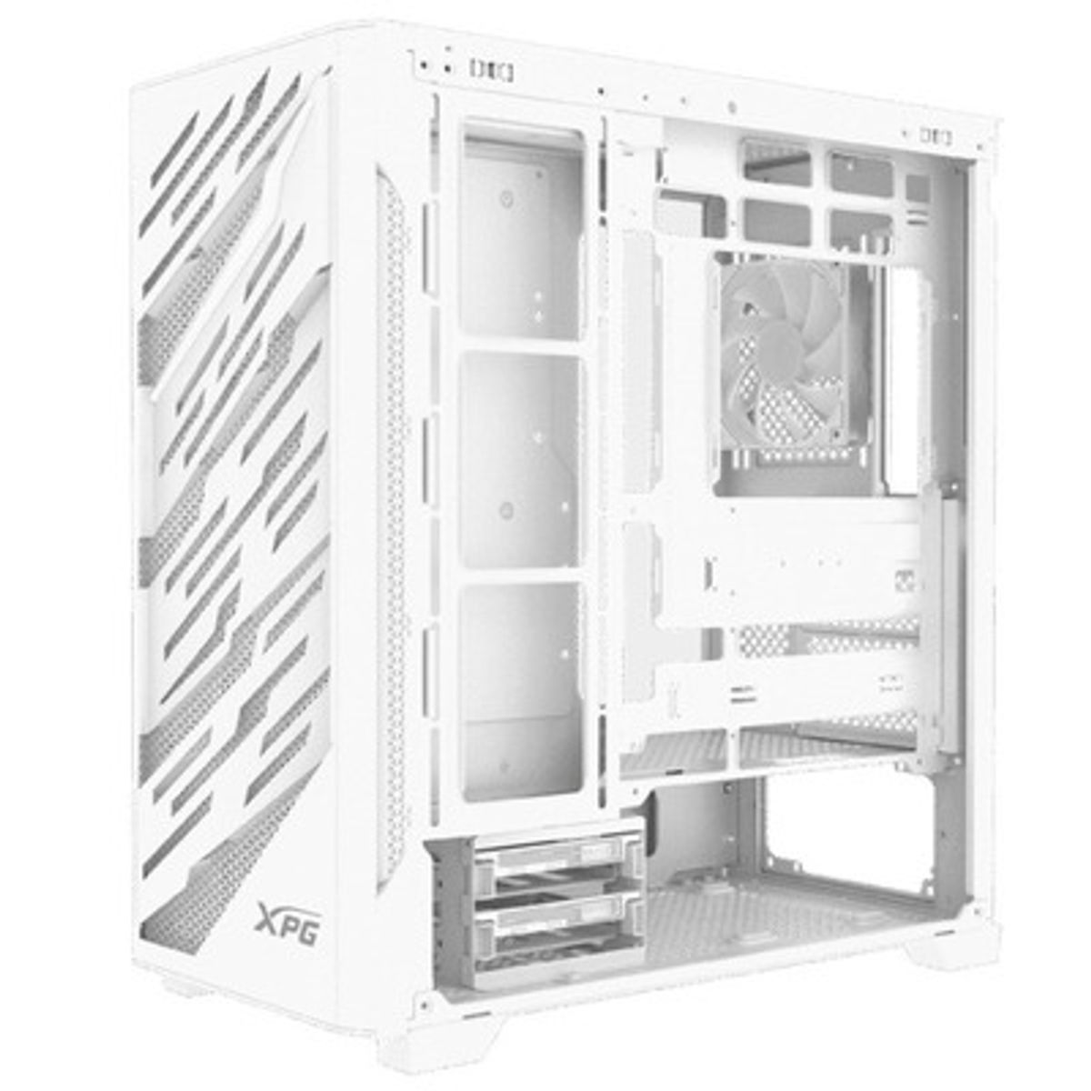 XPG - Caja Xpg Starker Air Btf Vid. Temp. + 4 Argb Blanco