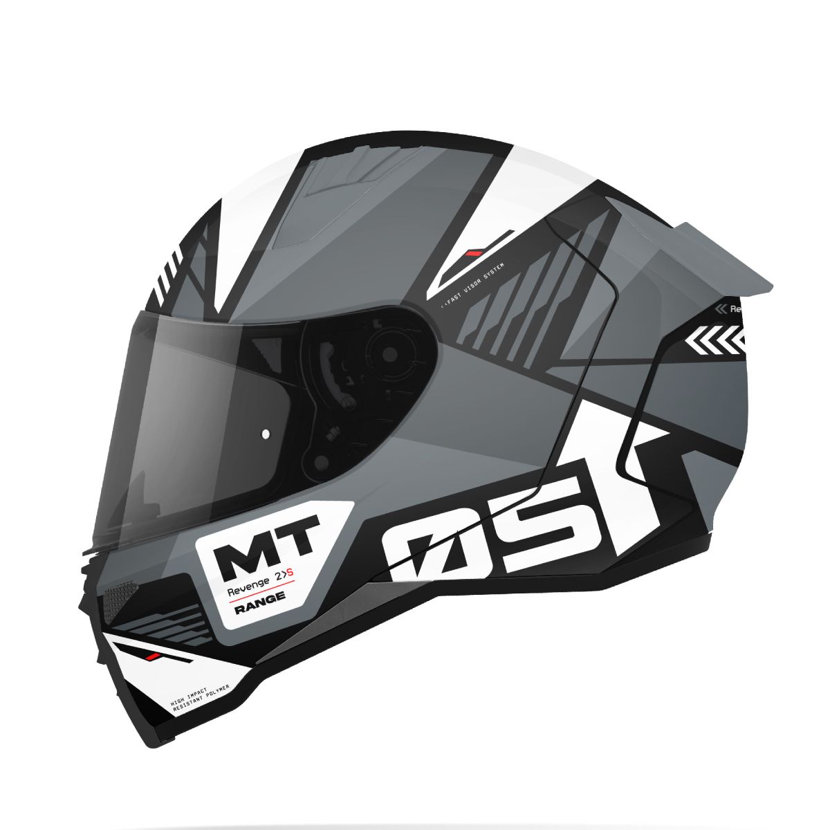 MT HELMETS - CASCO MT REVENGE 2S CERTIFICADO ECE2206 RANGE GRIS BRILLO