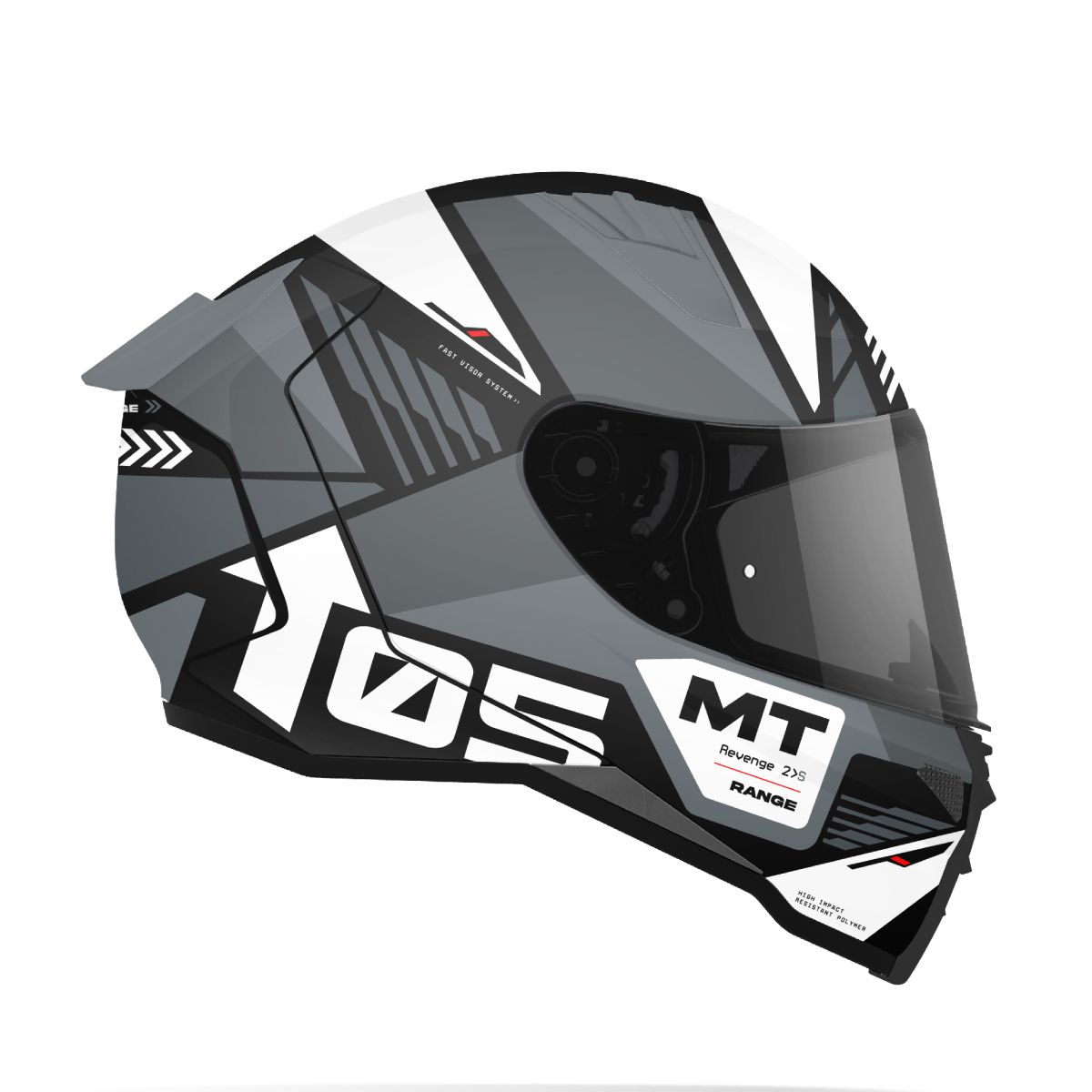 MT HELMETS - CASCO MT REVENGE 2S CERTIFICADO ECE2206 RANGE GRIS BRILLO