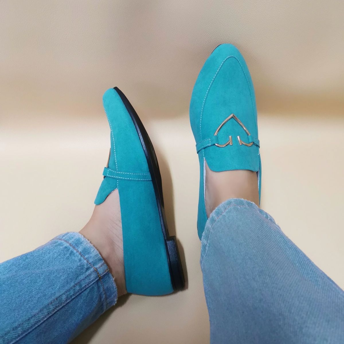 MOSTAZA - Zapatos cerrados turquesa