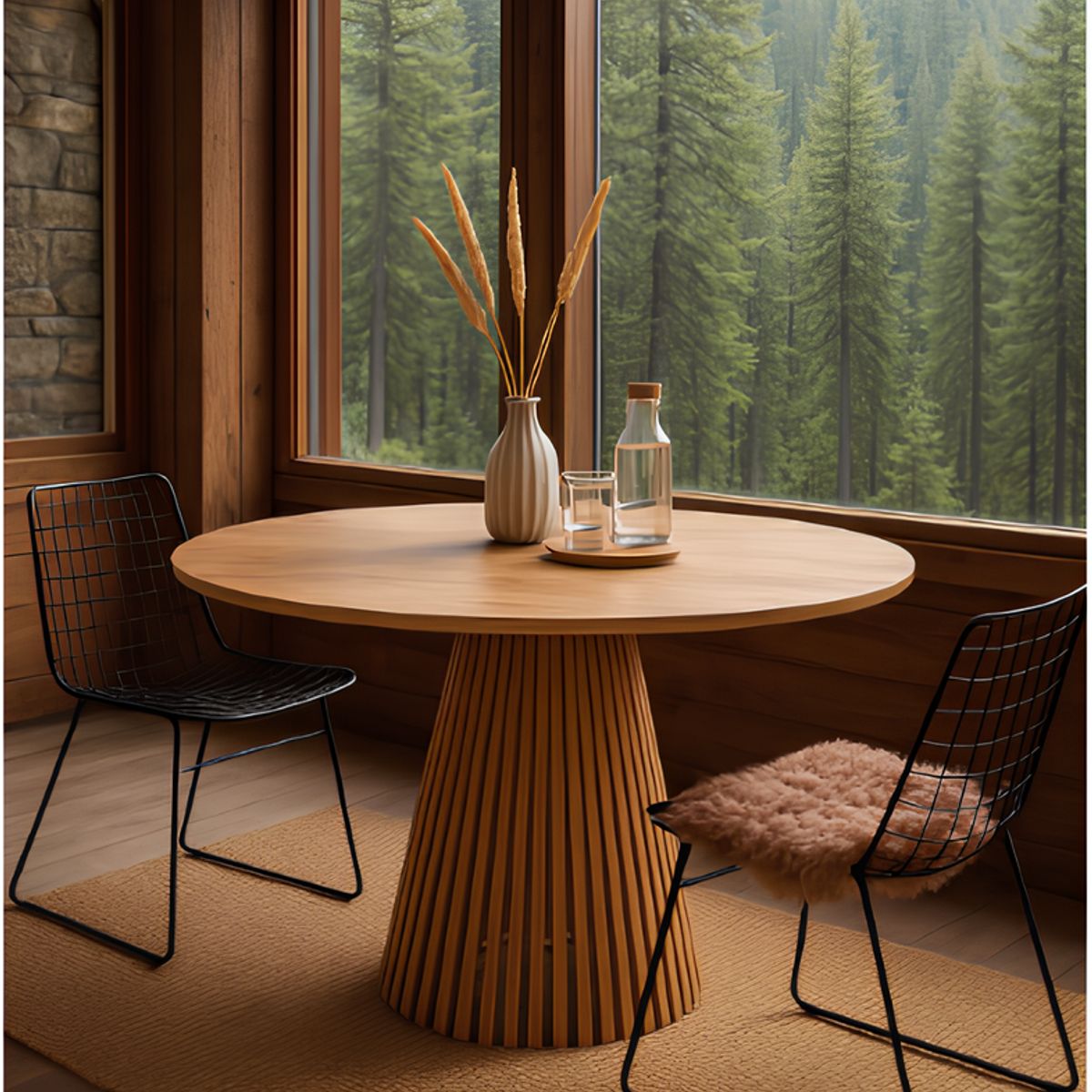 GENERICO - MESA COMEDOR MADERA / PINO 4 PUESTOS LUXURY- TERRANOVA