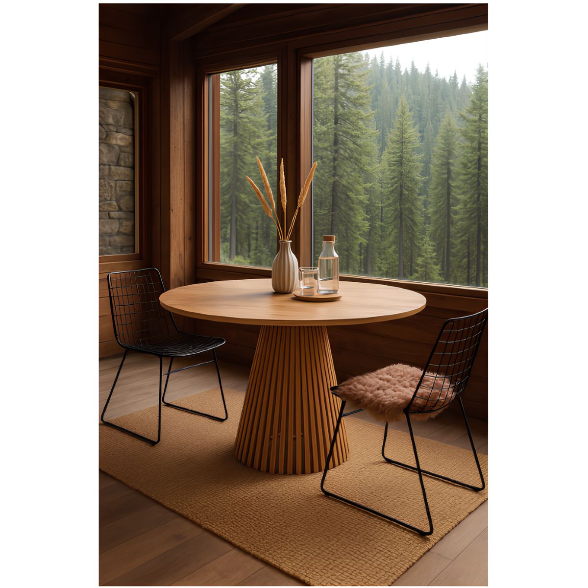 GENERICO - MESA COMEDOR MADERA / PINO 4 PUESTOS LUXURY- TERRANOVA