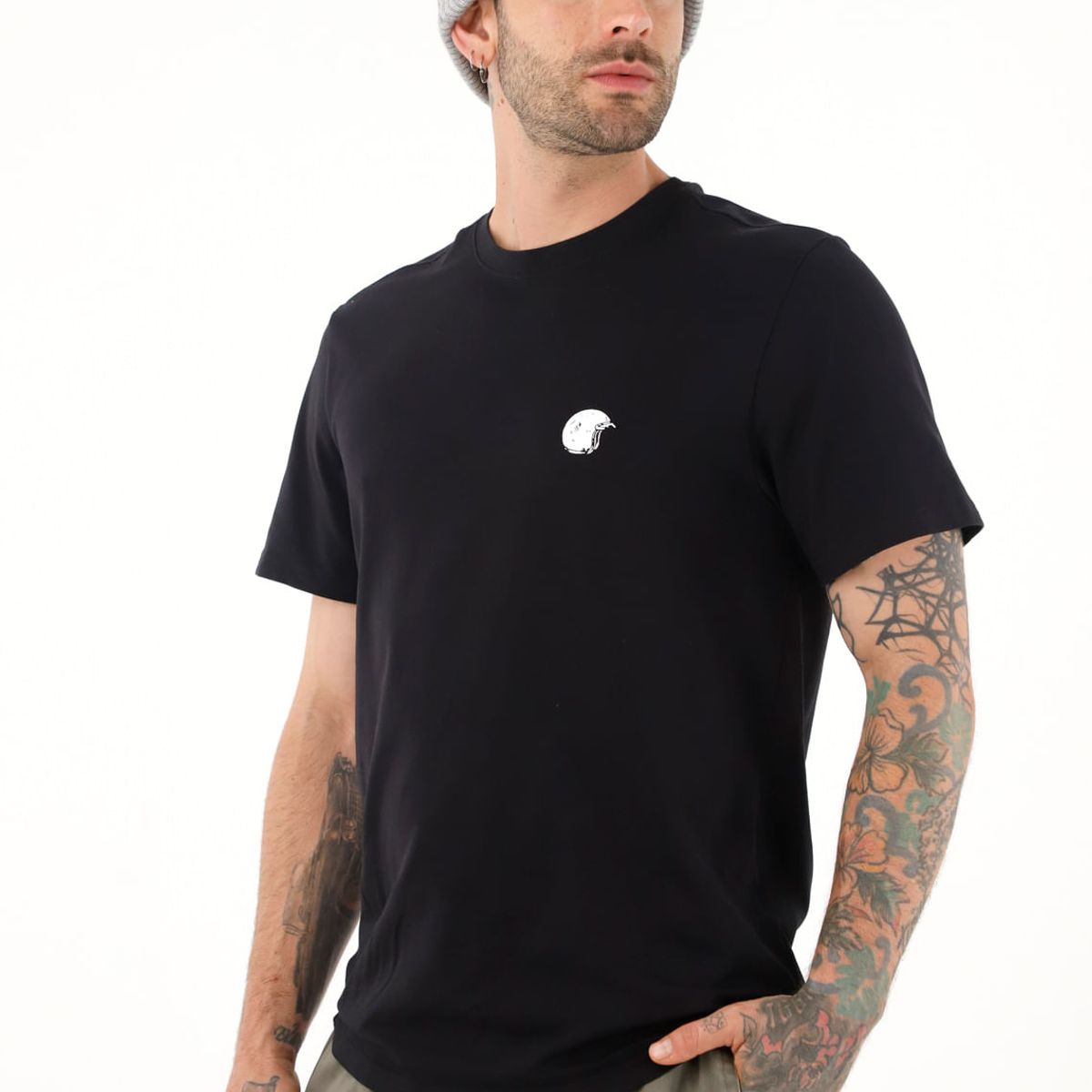 TENNIS - Camiseta manga corta negra para hombre