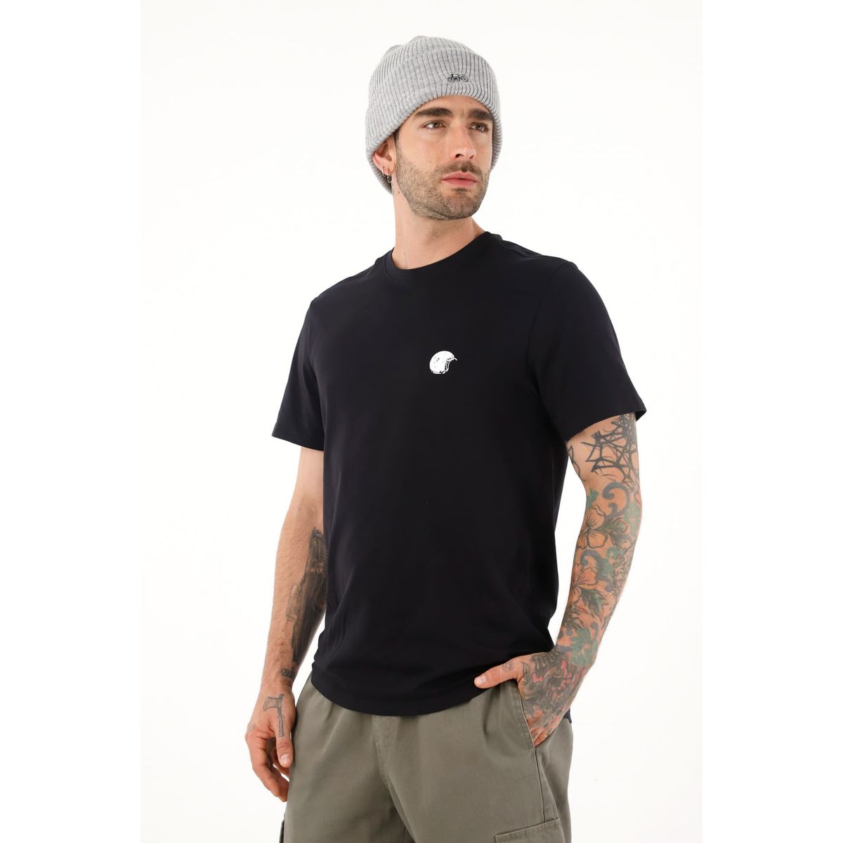 TENNIS - Camiseta manga corta negra para hombre