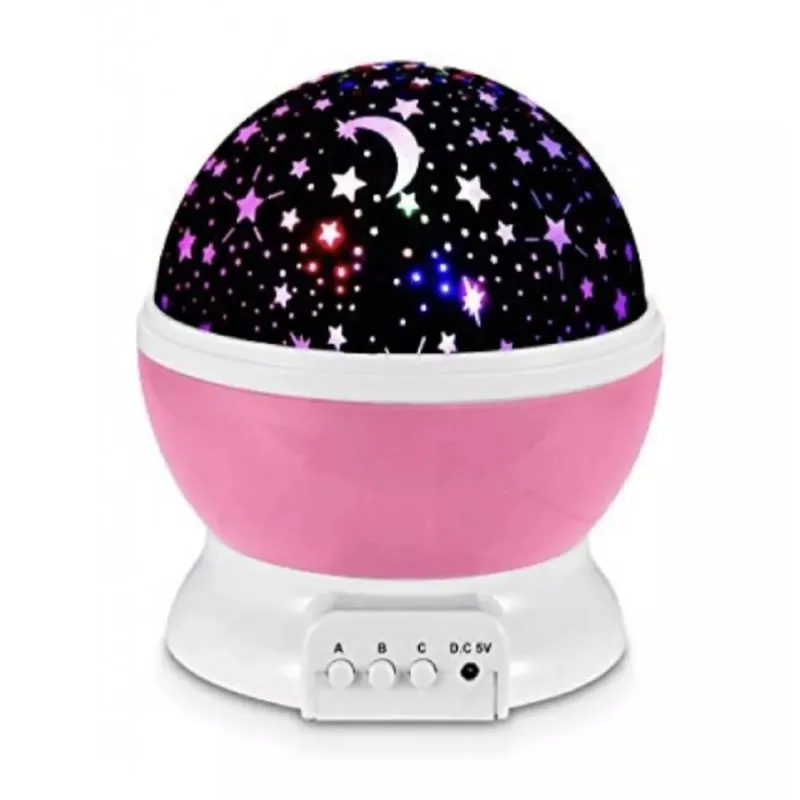 GENERICO - Lampara Proyector Rotatoria rosada Cielo Estrellas