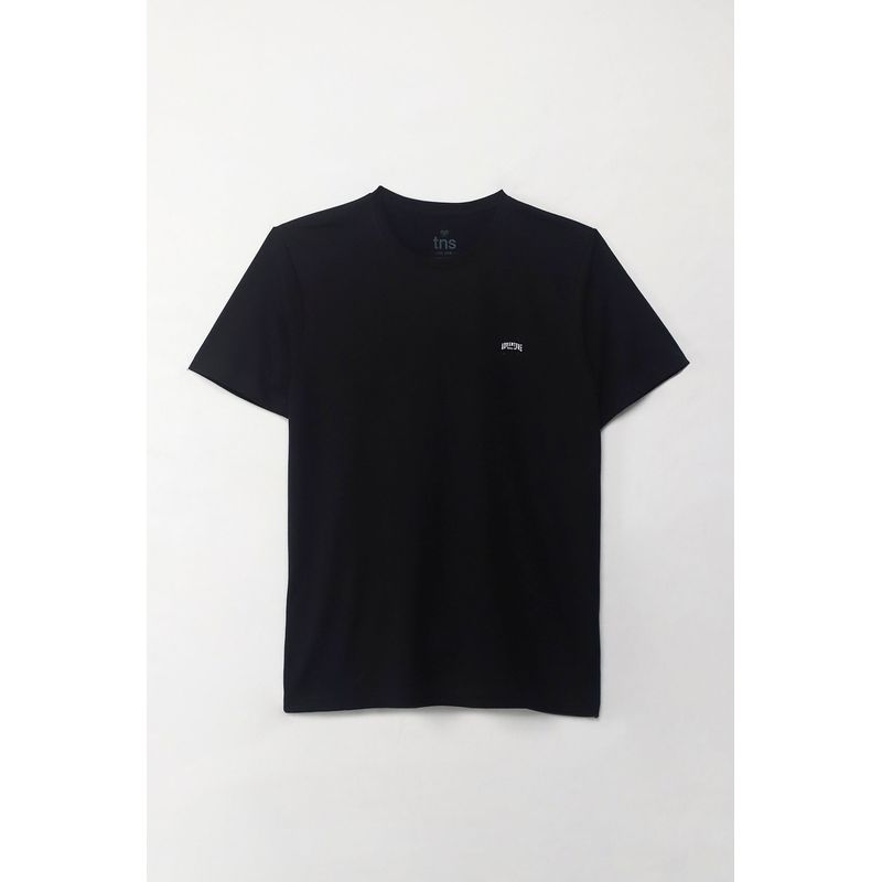TENNIS - Camiseta manga corta estampada negra para hombre