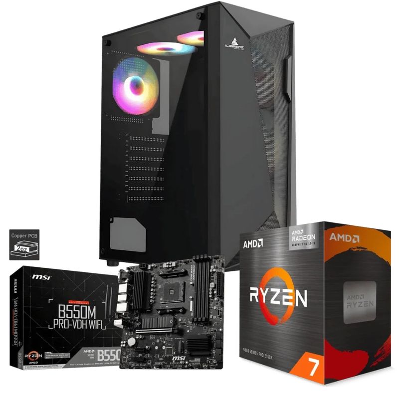 MASTER - Cpu Master FDBB55W57GM116G: Ryzen 7 5700G+ 32GB+ SSD 1 TB+F.650W