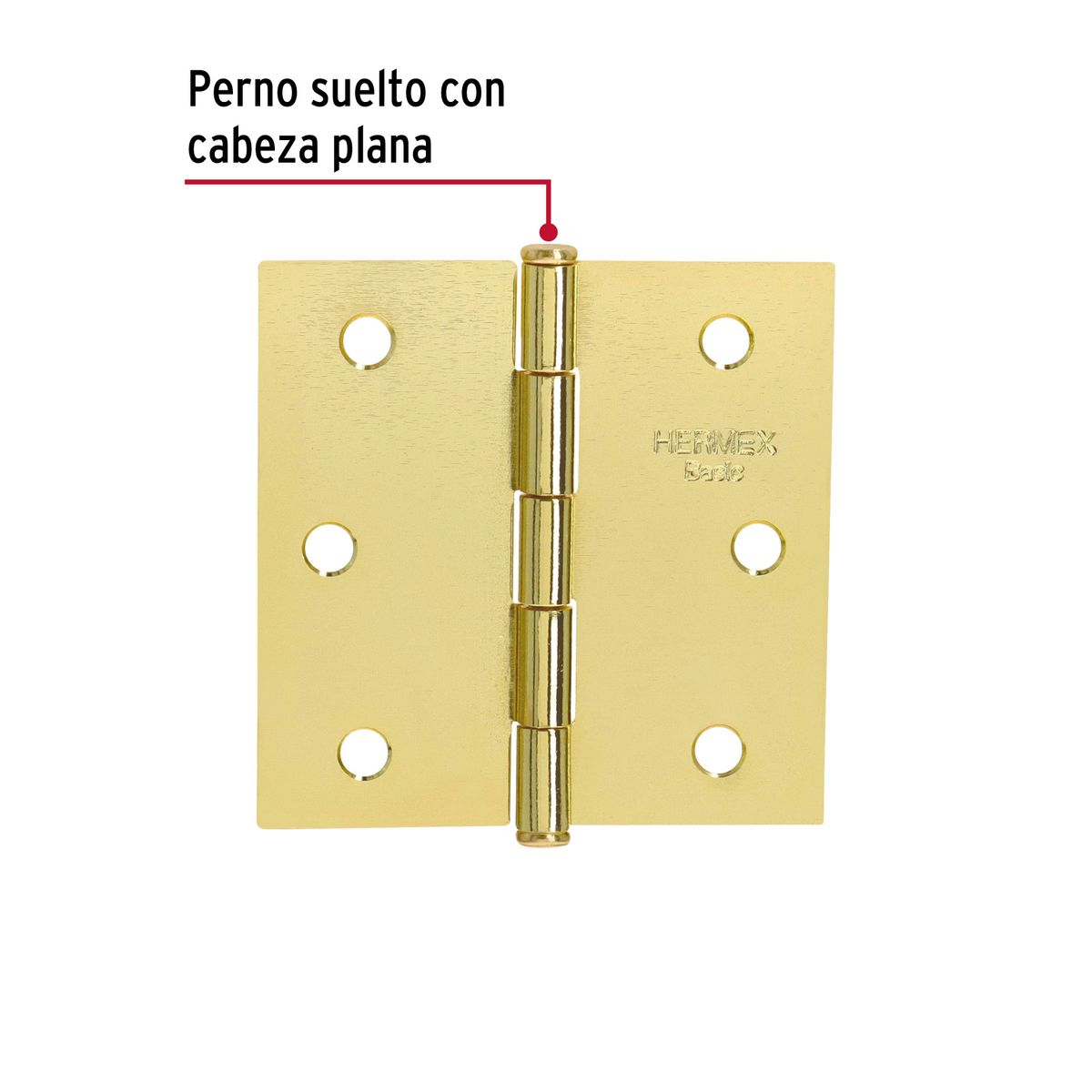 HERMEX - Set 20 Bisagras Latonadas 65Mm Hermex Basic Con Tornillos