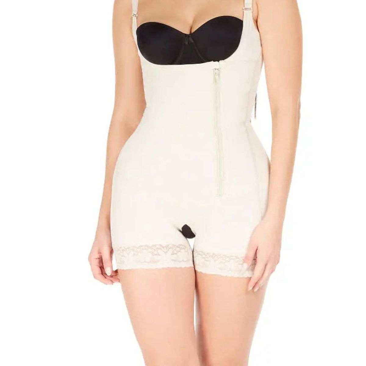 DIANE & GEORDI - Faja moldeadora short corto senos libres Microlátex 002409 - Beige