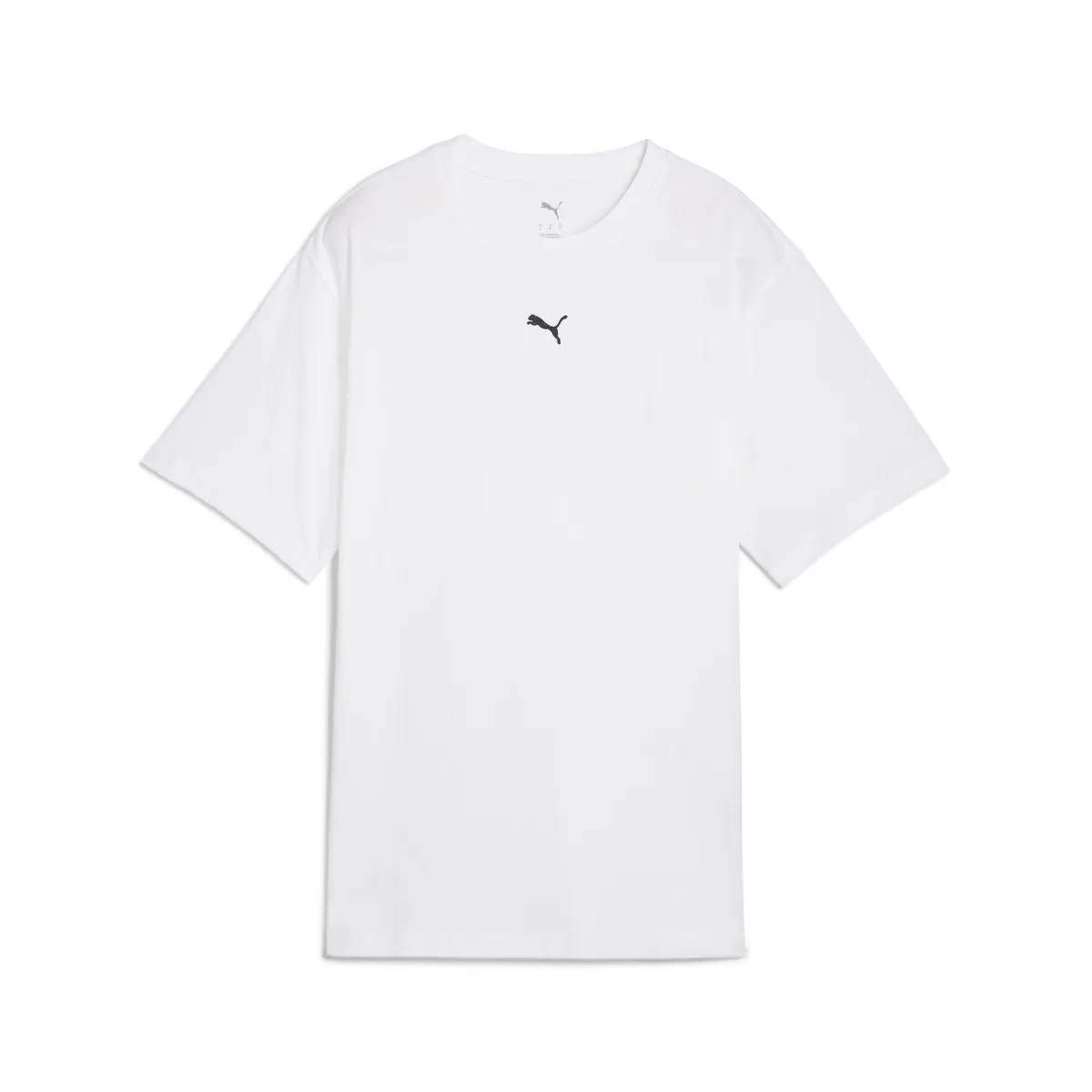 PUMA - Camisa Deportiva Puma Original Ess Logo Relaxed Blanco Mujer