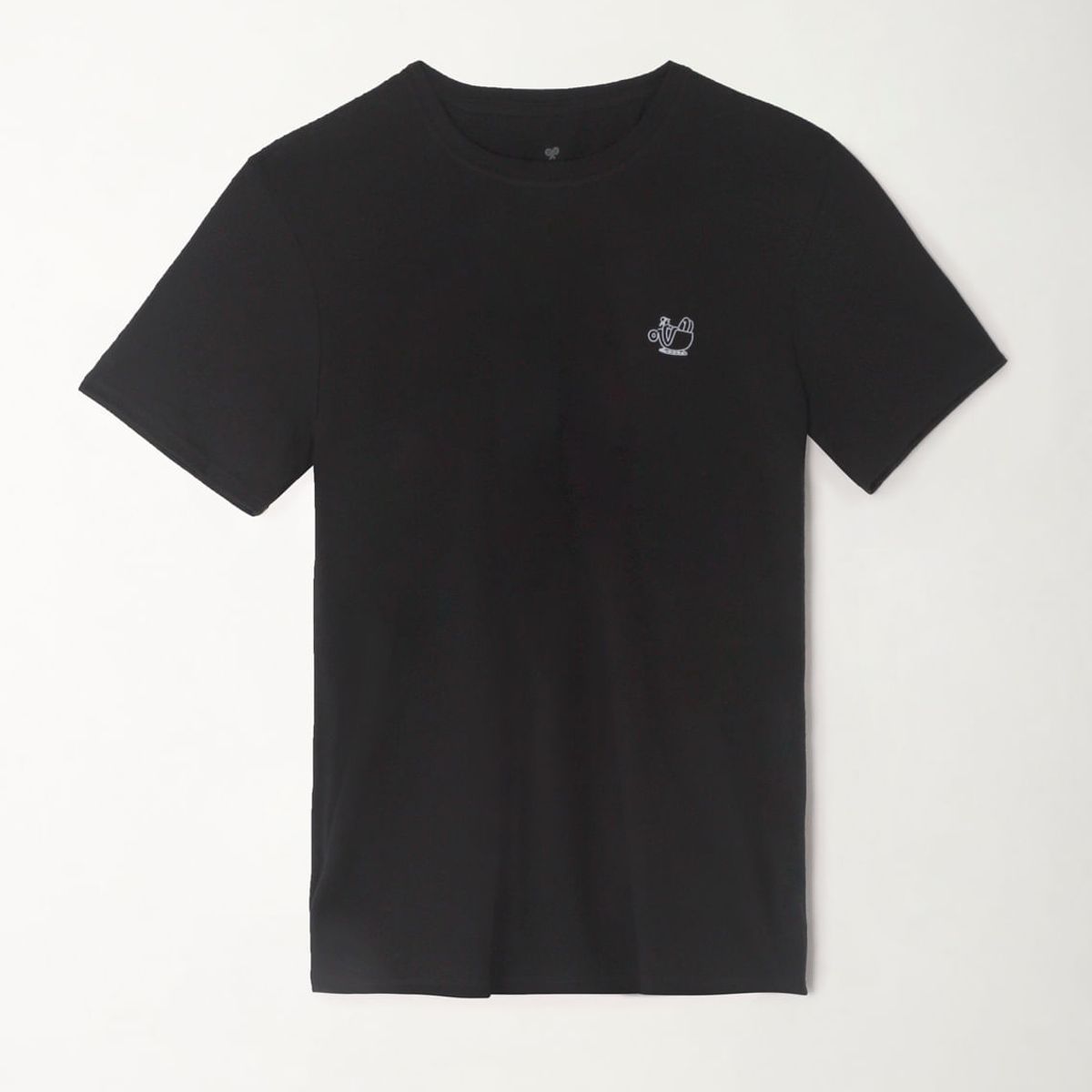 TENNIS - Camiseta básica con mini estampado negra para hombre